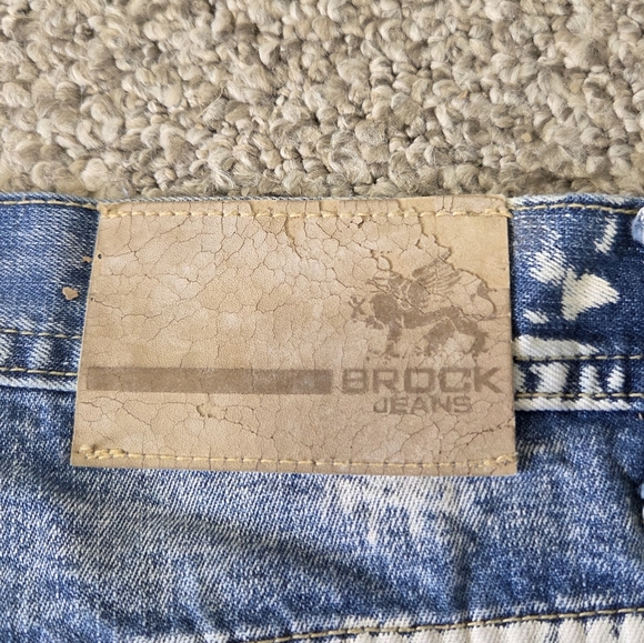 Y2K Hip Hop Baggy‎ Denim Shorts Jorts Brock Jeans 34 Skater - Picture 13 of 15